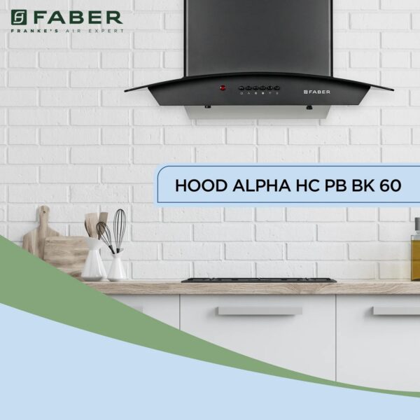 FABER CHIMNEY - HOOD ALPHA HC PB BK 60 - Image 4