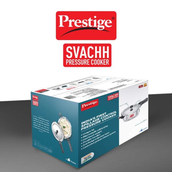 Prestige Svachh Aluminium Senior Deep Pressure Pan 3.5 L ( 10728 , Fry Pan ) - Image 5