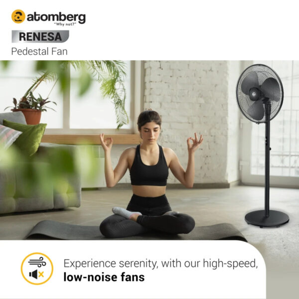 Atomberg Renesa Pedestal fan 400mm BLDC motor Energy Saving with Remote Control - Image 4