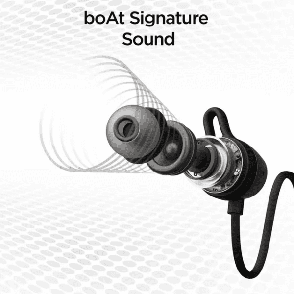 boAt Rockerz 109 Neckband with Environmental Noise Cancellation (IPX5 Water Resistant, ASAP Charge, Active Black) - Image 8