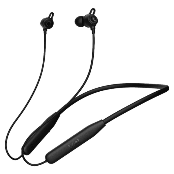 boAt Rockerz 109 Neckband with Environmental Noise Cancellation (IPX5 Water Resistant, ASAP Charge, Active Black) - Image 3