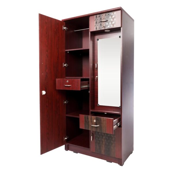 Goodwood SB-2 Door Brown Wardrobe - Image 6