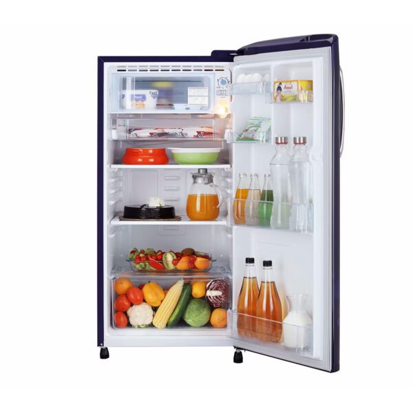 LG 185 Litres Direct Cool Single Door Refrigerator, 3 Star Rated with Base Drawer (Emerald Lotus)(GL-D201AELD) - Image 2