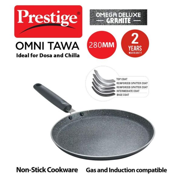 Prestige Omega Deluxe Granite Omni Tawa 280 mm ( 36302 , Black ) - Image 2