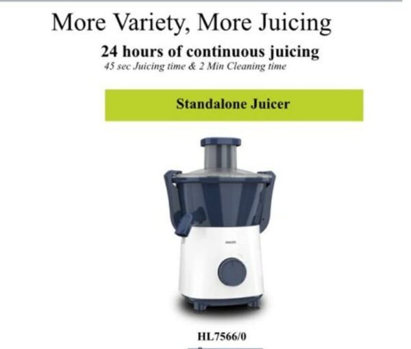 Philips Hl7566/00 Aton 500 Juicer (Deep Azure), 500 Watts - Image 2