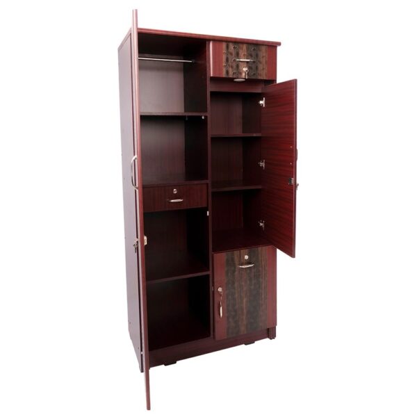 Goodwood SB-2 Door Brown Wardrobe - Image 5