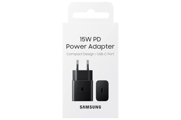 Samsung Original 15W Single Port, Type-C Charger (Cable not Included), Black - Image 5