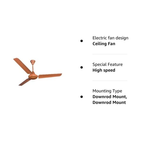 Crompton Greaves High Speed 1200 Mm (48") Ceiling Fan (Brown) - Image 2