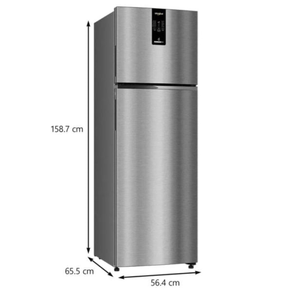 Whirlpool Intellifresh Pro 235L 2 Star Convertible Frost Free Double-Door Refrigerator (IFPRO INV CNV 278 ILLUSIA STEEL(2S)-TL - Image 7