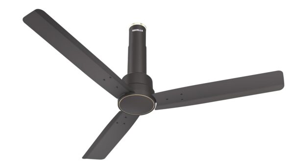 Havells Elio 1200mm Base Ceiling Fan with 100% Pure Copper, Watt: 28, Air Flow: 225 cmm, Speed: 350 RPM (Pack of 1, Smoke Brown) - Image 2