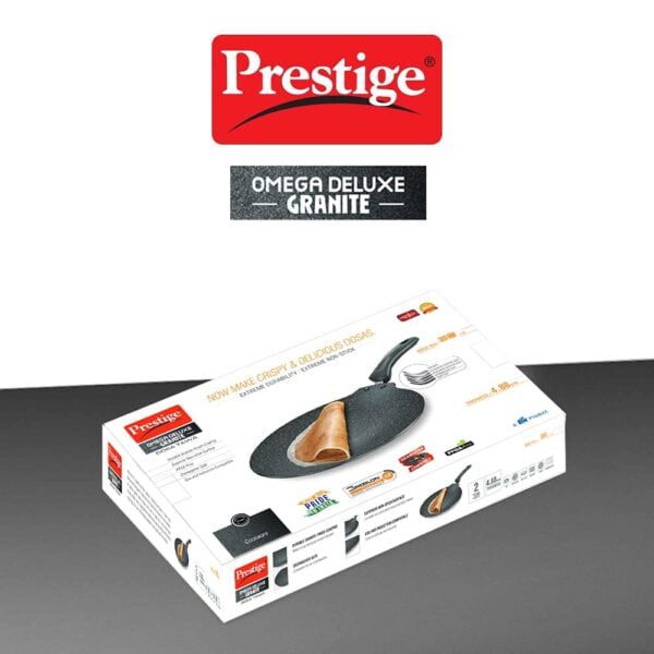 Prestige Omega Deluxe Granite 30cm Non-Stick Dosa Tawa|Scratch and Abrasion Resistant |Gas & Induction Compatible - Image 7