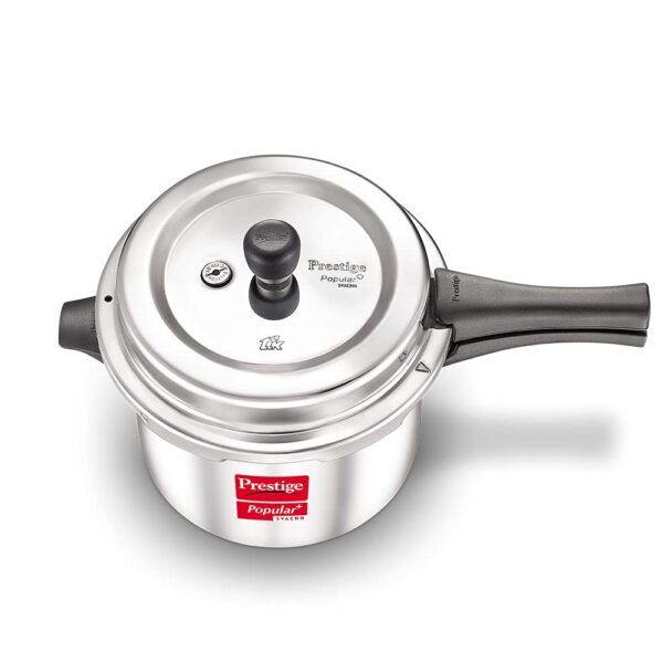 Prestige Popular Plus Svachh Virgin Aluminium Spillage Control Outer Lid Pressure Cooker, 5 L (Silver) - Image 3