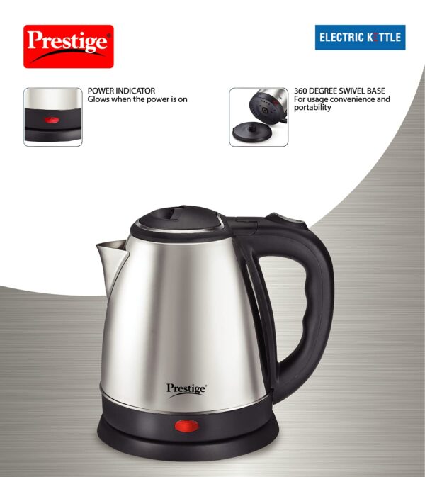 Prestige PKOSS 1.8 Stainless Steel Electric Kettle 1500W - Image 3