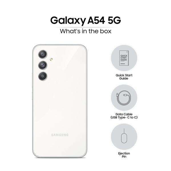 Samsung Galaxy A54 5G (Awesome White, 8GB, 256GB Storage) | 50 MP No Shake Cam (OIS) | IP67 | Gorilla Glass 5 - Image 4