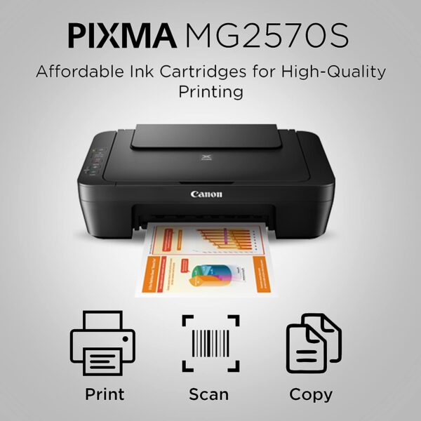 Canon MG2570S Multi-Function Inkjet Colour Printer (Black) - Image 5