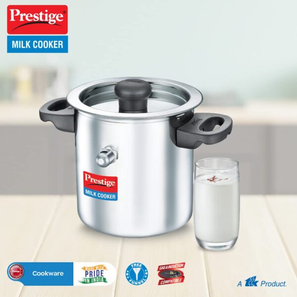 Prestige SS Milk Cooker 1.0L, Stainless Steel, Silver - Image 2