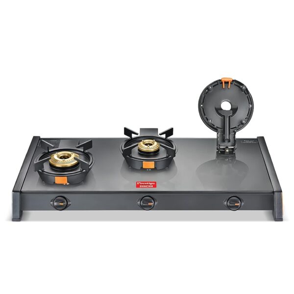 Prestige Svachh Glass Top Gas Stove (3 Burners) with Liftable Burners