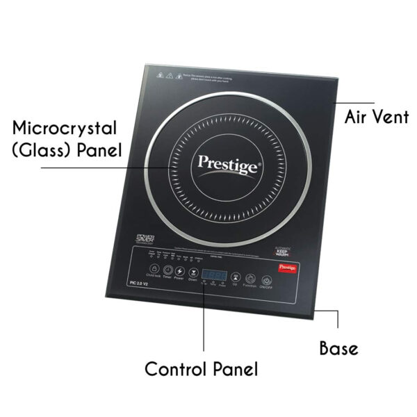 Prestige PIC 2.0 V2 Induction Cooktop  (Black, Touch Panel) - Image 2