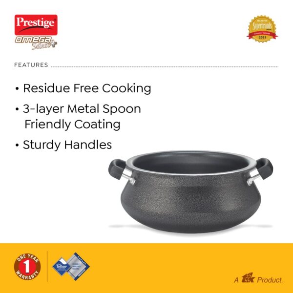 Prestige 4 litres Omega Select Plus 20 Cm Non Stick Junior Handi Dupont Teflon Non-Stick Coating - Image 3