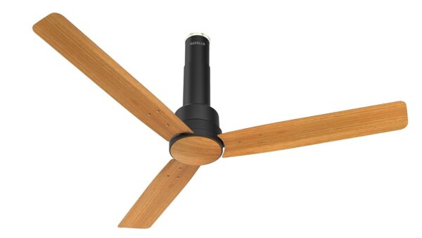 Havells Elio Prime 1200mm Decorative Ceiling Fan with 100% Pure Copper, Watt: 28, Air Flow: 225 cmm, Speed: 350 RPM (Pack of 1, Pine Wood Matt Black) - Image 2