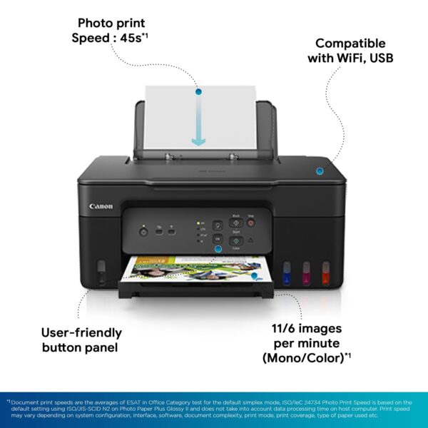 Canon PIXMA MegaTank G3730 All-in-one (Print, Scan, Copy) Wireless Inktank Printer - Image 6