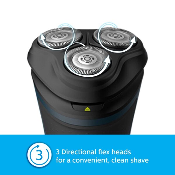 Philips S1121/45 Cordless Electric Shaver, 3D Pivot & Flex Heads, 27 Comfort Cut Blades, Up to 40 Min of Shaving - Image 3