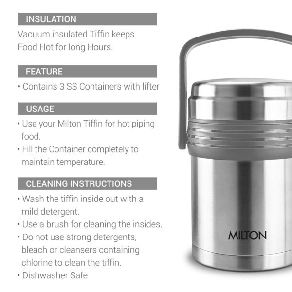 MILTON Opus Stainless Steel Tiffin Box - Image 5