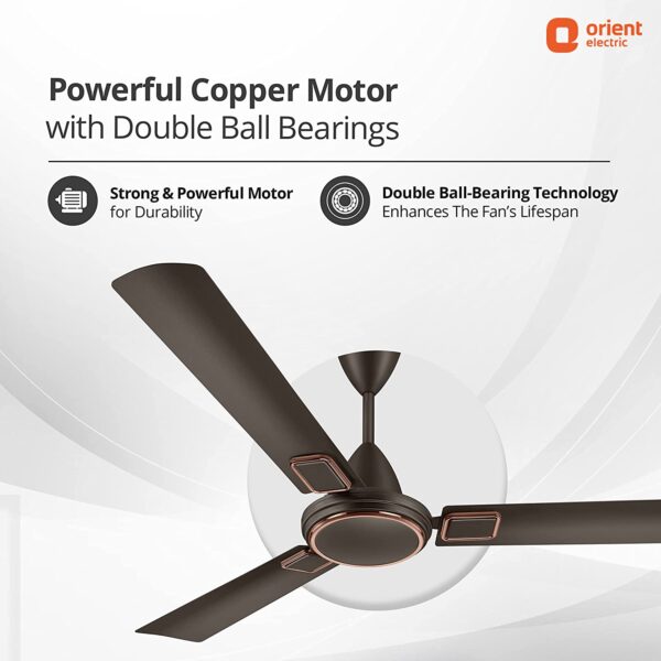 Orient Electric 1200 mm Falcon 425 Deco Metallic Bronze Ceiling Fan - Copper - Image 4