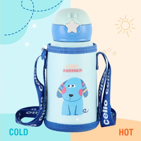 CELLO Lucky Hot & Cold Stainless Steel Kids Water Bottle, 500ml - Image 6