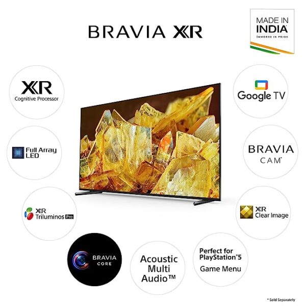 Sony Bravia 139 cm (55 inches) XR Series 4K Ultra HD Smart Full Array LED Google TV XR-55X90L (Black) - Image 2