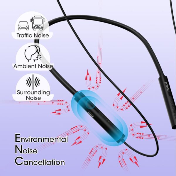 Zebronics Zeb Yoga N1 Wireless in Ear Neckband with 50ms Low Latency Gaming Mode, 20H Backup, Voice Assistant, Splash Proof, BT v5.2, Type C, Dual Pairing and Call Function (Blue) - Image 6