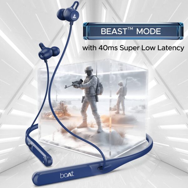 boAt Rockerz 255 Touch Neckband with Full Touch Controls,Spatial Audio,Up to 30H Playtime,ASAP Charge,Beast Mode,Enx Technology(Deep Blue),in-Ear,Bluetooth - Image 5