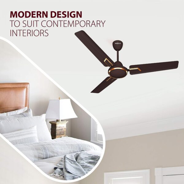 Havells Andria 1200mm Sweep Dust Resistant Ceiling Fan (Espresso Brown) - Image 2