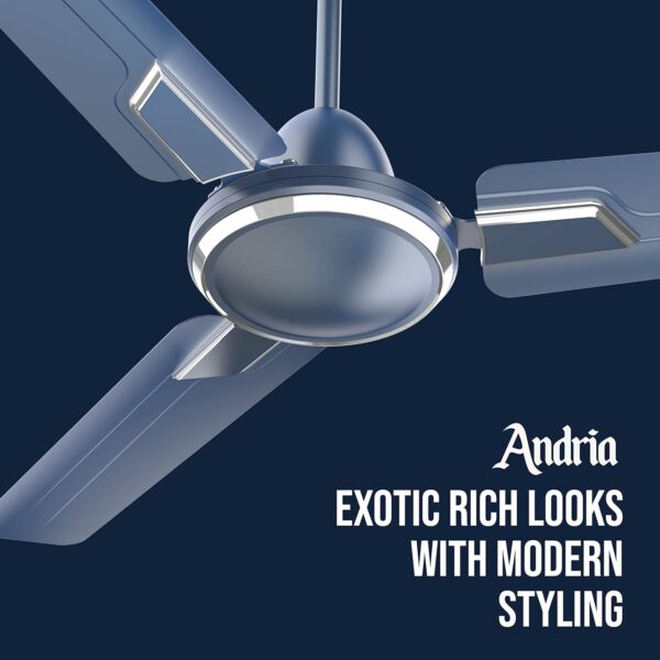 Havells Andria 1200mm Dust Resistant Ceiling Fan (Indigo Blue) - Image 3