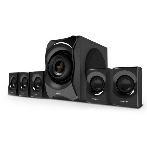 Philips SPA8000B/94 5.1 Channel Multimedia Speakers System (Black) - Image 2