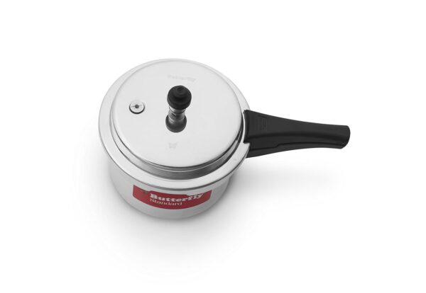 Butterfly Standard Aluminium Pressure Cooker, Silver - Image 4