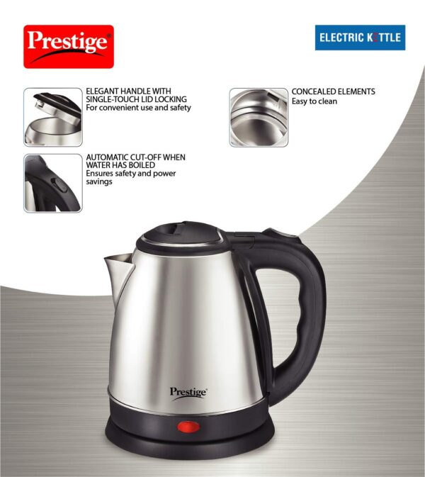 Prestige PKOSS 1.8 Stainless Steel Electric Kettle 1500W - Image 5