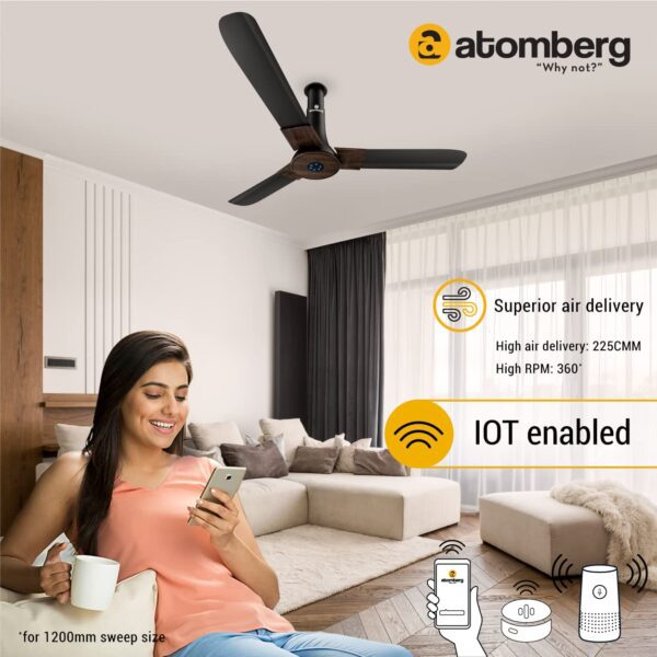 Atomberg Studio Smart+ 1200mm BLDC Motor 5 Star Rated Ceiling Fan - Image 3