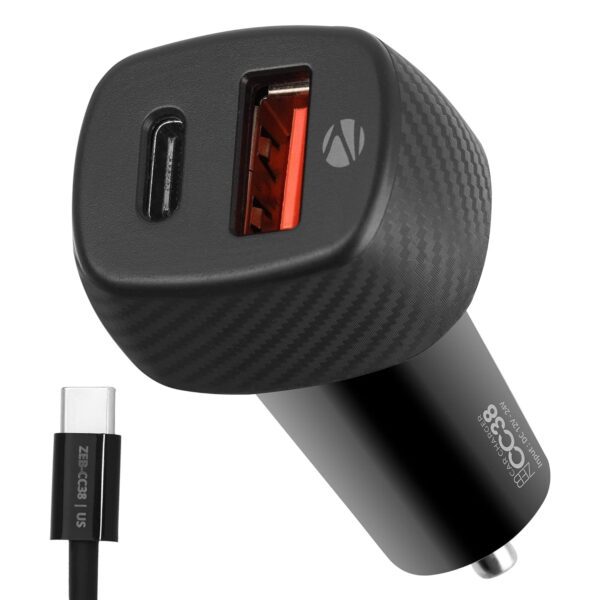 Zeb-CC38 Car Charger Dual Port (USB + Type C) - Image 3