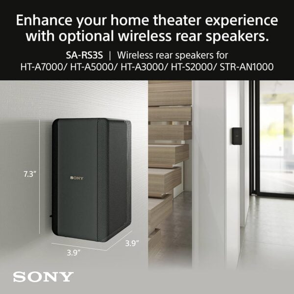 Sony SA-RS3S 50W Wireless Rear Speaker for HT-A7000 - Image 4