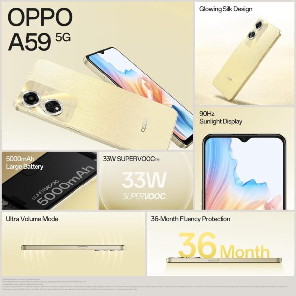 OPPO A59 5G (4GB RAM, 128GB Storage) | 5000 mAh Battery with 33W SUPERVOOC Charger - Image 4