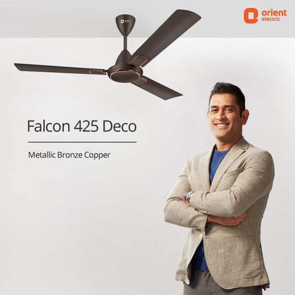 Orient Electric 1200 mm Falcon 425 Deco Metallic Bronze Ceiling Fan - Copper - Image 6