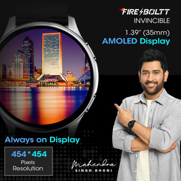 Fire-Boltt INVINCIBLE 1.39" (3.53cm) AMOLED 454x454 Bluetooth Calling Smartwatch ALWAYS ON - Image 2