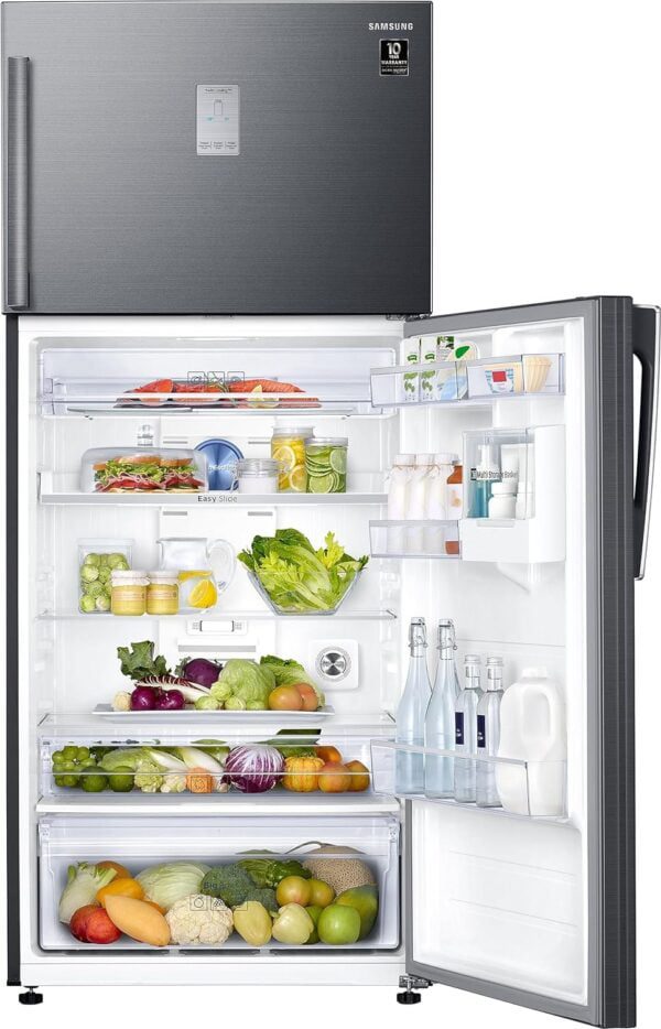 Samsung 530 L, 1 Star, Optimal Fresh+, Digital Inverter, Frost Free Double Door Refrigerator (RT56C637SBS/TL, Black Inox - Image 8