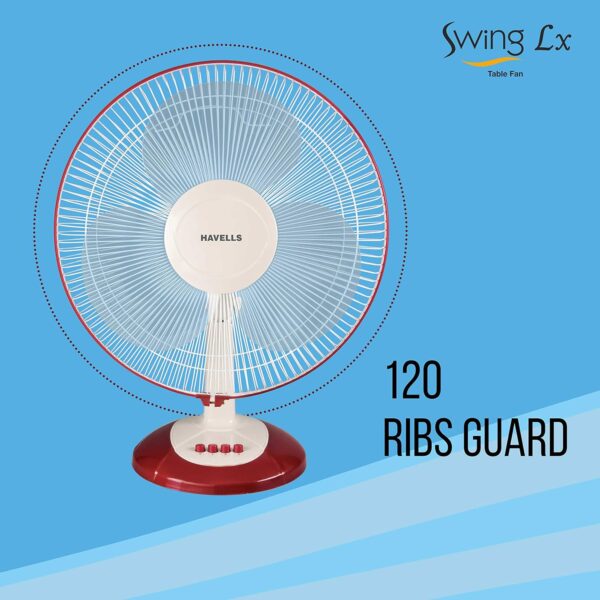 Havells Swing Lx 400mm Table Fan (Cherry) - Image 5