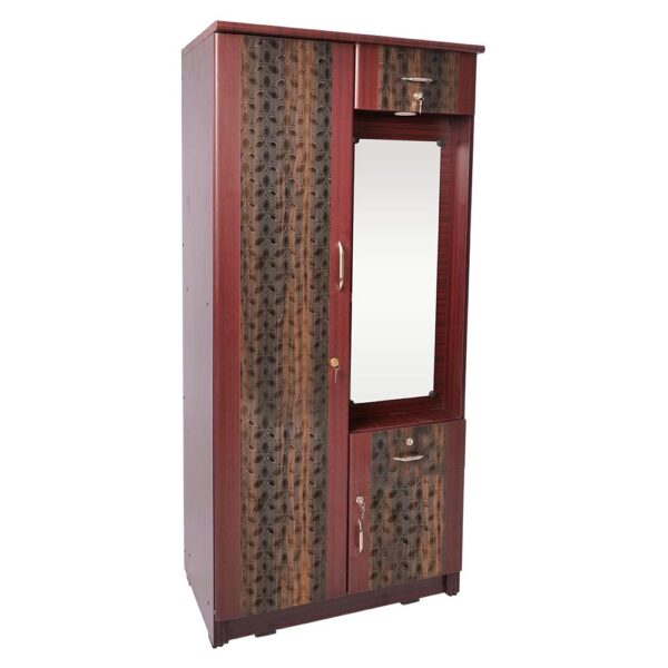 Goodwood SB-2 Door Brown Wardrobe - Image 2