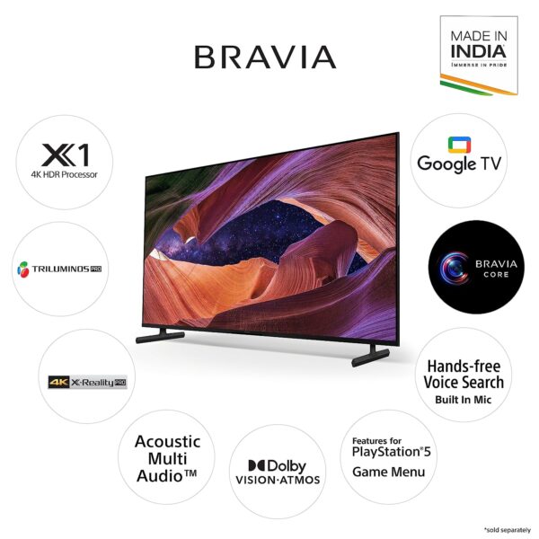 Sony Bravia 189 cm (75 inches) 4K Ultra HD Smart LED Google TV KD-75X82L (Black) - Image 2