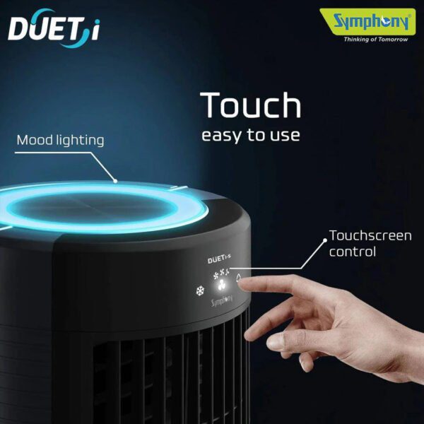 Symphony Duet Personal Table Cooling Fan for Home, Office, Shop Ultra High Speed Table Fan - Image 9