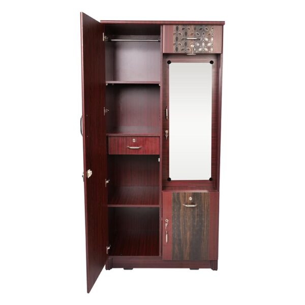 Goodwood SB-2 Door Brown Wardrobe - Image 7