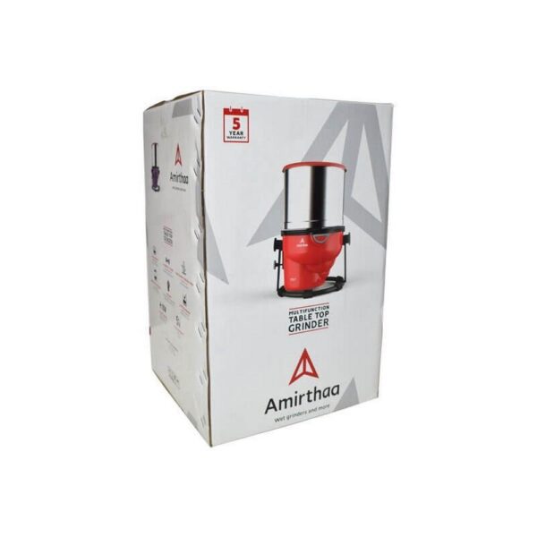 Amirthaa Tilt 2 Litre Multifunction Table Top Wet Grinder ( AMRWG-TLT , 120 Watts , Purple & Red ) - Image 6